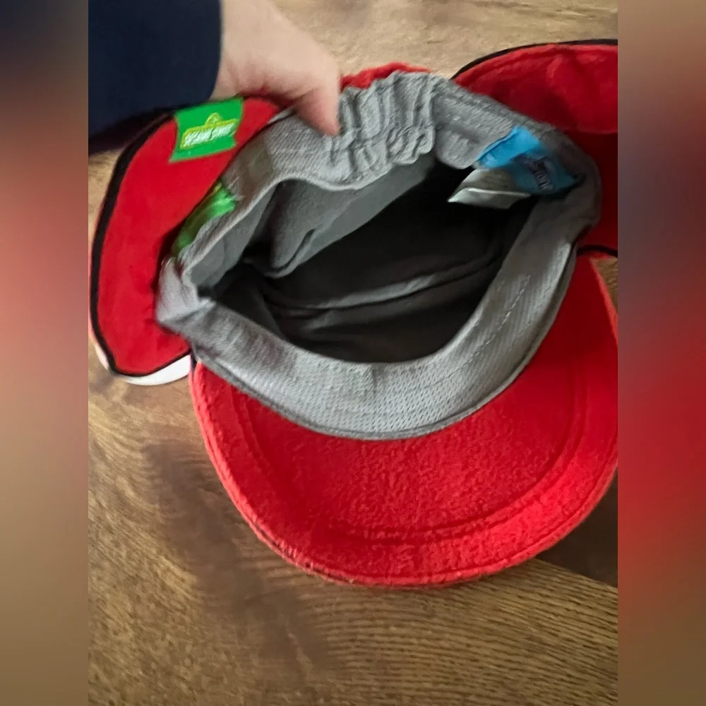 Kids Coppertone Sesame Street Elmo Red Fleece Hat UPF 50+ NWT
